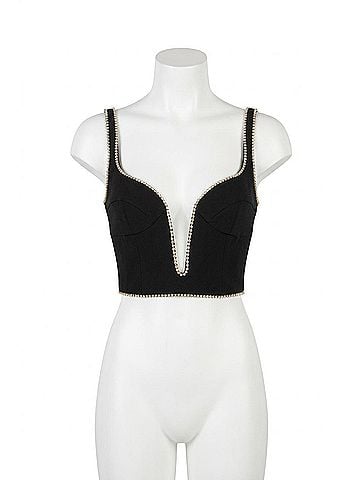 ETRO Rhinestones Top in Black (view 1)