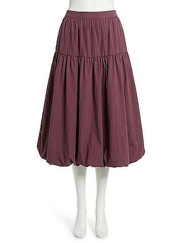 Easel Parachute Midi Skirt in Mulberry (view 1)