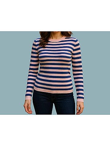 FRNCH Camelya Top in Pink Stripe (view 2)