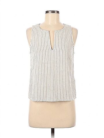 Lilla P Sleeveless Zip Top in Bark Stripe (view 1)
