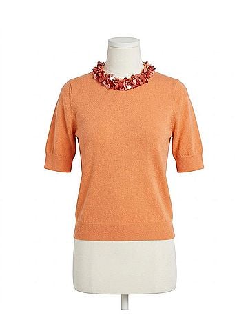 Ulla Johnson Jude Embellished Top in Hibiscus (view 1)
