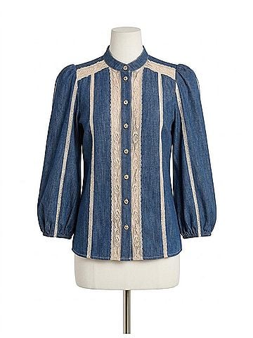 Zimmermann Awaken Denim Shirt in Railway Blue (view 1)