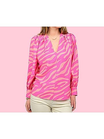 Ivy Jane Mod Zebra Top in Pink (view 2)