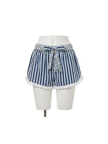 Shiraleah Striped Boxer Shorts in Blue (view 1)