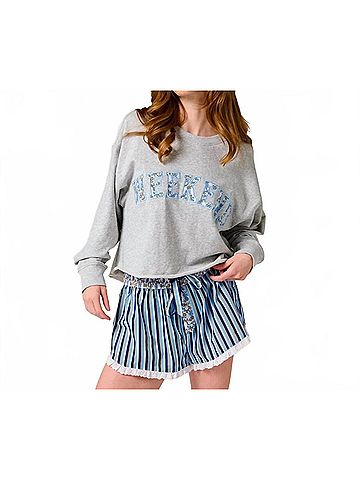 Shiraleah Striped Boxer Shorts in Blue (view 2)