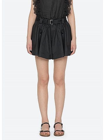 Sea New York Angelina Flare Shorts in Black (view 2)