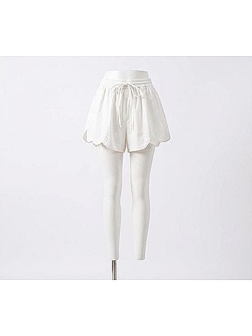 Zimmermann Daylight Flat Front Shorts in Ivory (view 2)