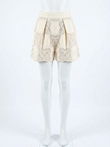 Zimmermann Wanderlust Tuck Short in Cream/Ivory (view 2)