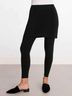 Sympli Solid Black Solid Mini Skirt in Black Size 6 - photo 2