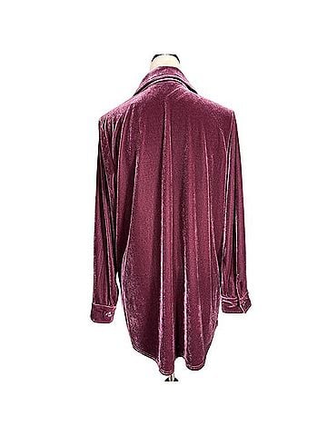 Soft Surroundings Velvet Boyfriend Tunic Long Sleeve Button-Down Shirt (view 2)