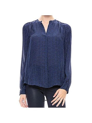 L'Agence Bardot Long Sleeve Silk Top (view 1)