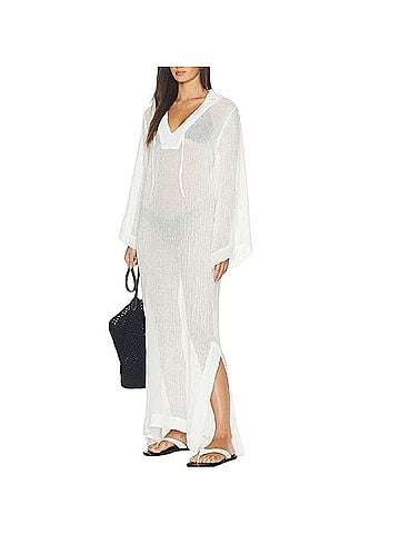 Lisa Marie Fernandez Linen Gauze Kaftan Swimsuit Cover Up (view 1)