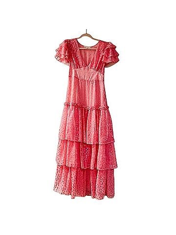 LoveShackFancy Tiered Ruffle Maxi Cocktail Dress (view 2)