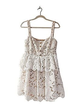 Self-Portrait Lace Tiered Mini Cocktail Dress (view 2)