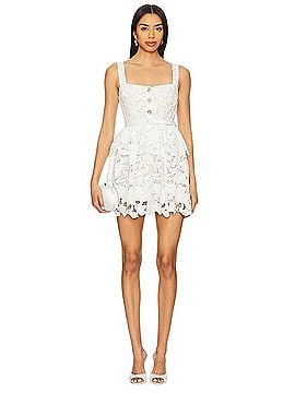 Self-Portrait Lace Tiered Mini Cocktail Dress (view 1)