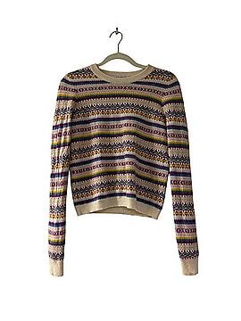 Autumn Cashmere Fair Isle Crew Cashmere Pullover Sweater (view 2)