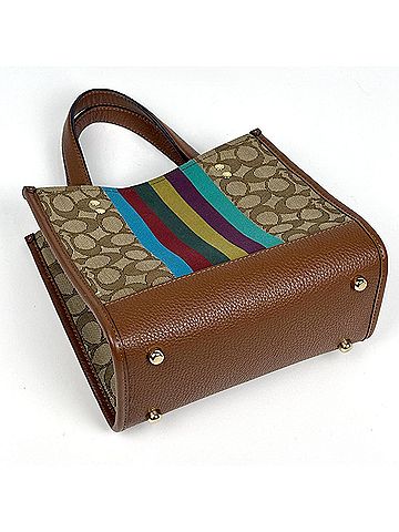 Coach Coach Dempsey Signature 2-Way Canvas Tote Bag, Brown C5637 (view 2)