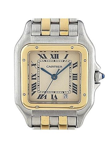 Cartier Cartier Panthère MM 2-Row W25028B6 Watch, Stainless Steel, Yellow Gold, Quartz, Beige, Women's. (view 1)