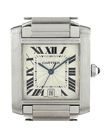 Cartier Cartier Tank Française LM W51002Q3 Watch, Stainless Steel, Automatic, Silver, Men's (view 1)