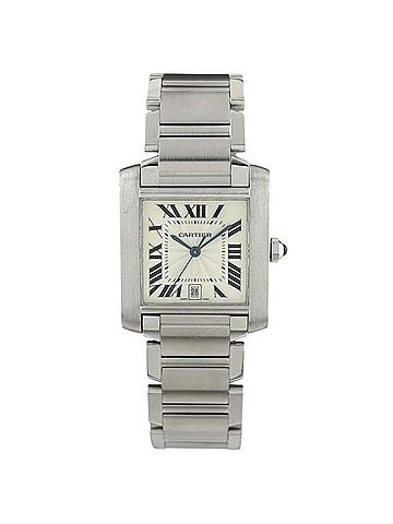 Cartier Cartier Tank Française LM W51002Q3 Watch, Stainless Steel, Automatic, Silver, Men's (view 2)