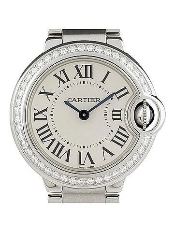 Cartier Cartier Ballon Bleu de W4BB0015 Watch, Stainless Steel, Diamond, Quartz, Silver, Ladies'. (view 1)