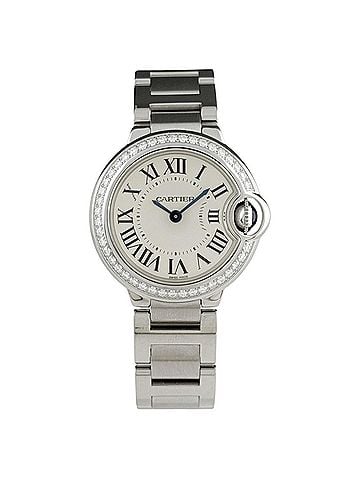 Cartier Cartier Ballon Bleu de W4BB0015 Watch, Stainless Steel, Diamond, Quartz, Silver, Ladies'. (view 2)