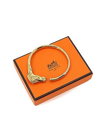 Hermès Hermes Cheval Horse Bangle Gold Bracelet (view 2)