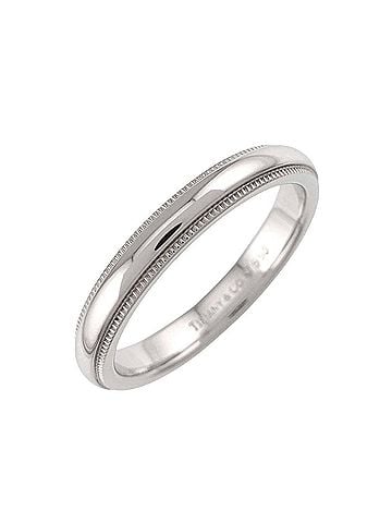 Tiffany & Co. Tiffany &amp; Co. Milgrain 1 Ring, 3mm wide, Platinum, Together Ring (view 1)