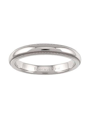 Tiffany & Co. Tiffany &amp; Co. Milgrain 1 Ring, 3mm wide, Platinum, Together Ring (view 2)