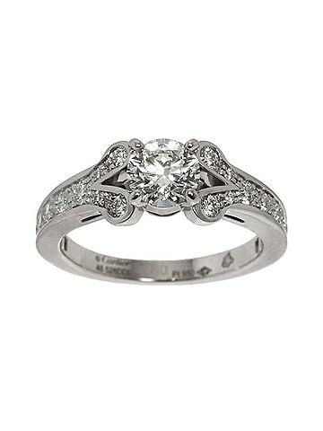 Cartier Cartier Ballerine Diamond Ring, 0.60ct G VS1 3EX, Platinum. (view 2)