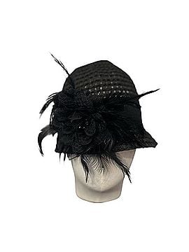 White House Black Market Vintage Black Feathered Hat Hat (view 2)