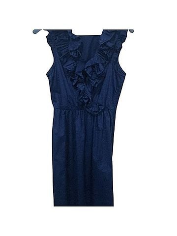 Max and Cleo Ruffled Blue Sleeveless Dress Casual Dress (view 2)