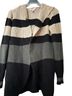 No Boundaries Stripes Black Gray Ivory Jacket Size L - photo 1