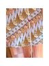 BCBGMAXAZRIA 100% Polyester Print Blue Tan Skort Size 6 - photo 7