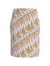 BCBGMAXAZRIA 100% Polyester Print Blue Tan Skort Size 6 - photo 1