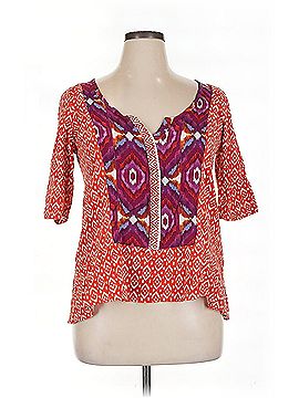 Akemi + Kin Akemi + Kin Short Sleeve Blouse (view 1)