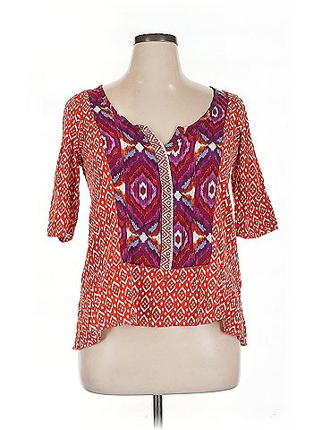 Akemi + Kin Akemi + Kin Short Sleeve Blouse (view 1)