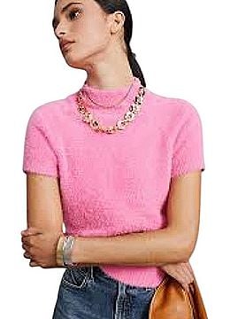 Maeve Eyelash Mock Neck Top (view 1)