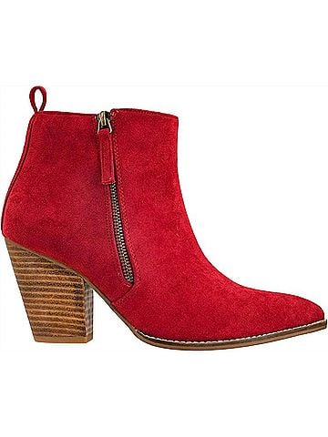 Corkys Women's High Standards Boot in Dark Red Faux Suede (view 1)
