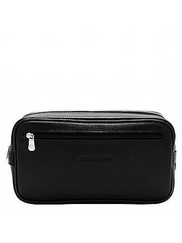 Longchamp Women's Le Foulonne Toiletry Case 10" in Black (view 1)