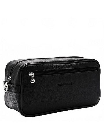Longchamp Women's Le Foulonne Toiletry Case 10" in Black (view 2)