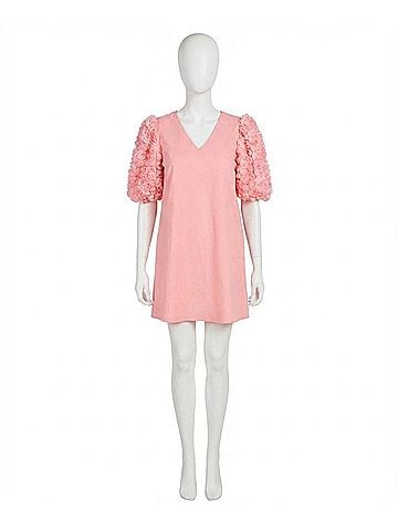 Entro Floral Sleeve Dress in Pink (view 1)