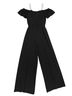 Rachel Zoe Black Off-Shoulder Wide-Leg Jumpsuit with Gold Straps Jacket - photo 1