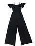 Rachel Zoe Black Off-Shoulder Wide-Leg Jumpsuit with Gold Straps Jacket - photo 2