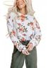 Ampersand Ave Floral White University Pullover Sweatshirt in Welcome Back Size 3X - photo 4