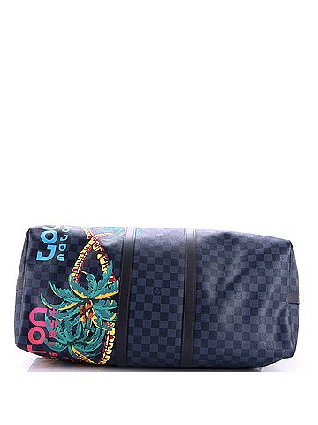 Louis Vuitton Keepall Bandouliere Bag Limited Edition Damier Cobalt Jungle 55 (view 2)