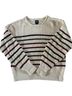 Gap Stripes Ivory Black Burgundy Green Pullover Sweater Size S - photo 1