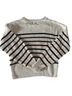 Gap Stripes Ivory Black Burgundy Green Pullover Sweater Size S - photo 2