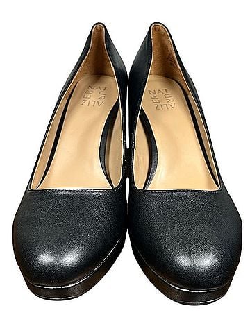 Naturalizer Black Faux Leather Block Heels (view 2)