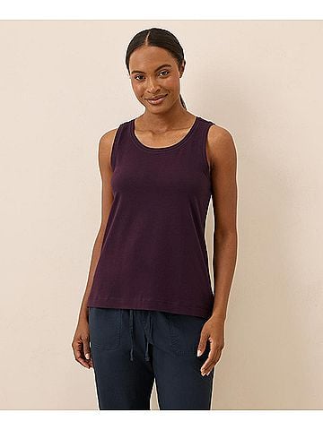 Pact Berry Jam Luxe Stretch Jersey Swing Tank (view 2)
